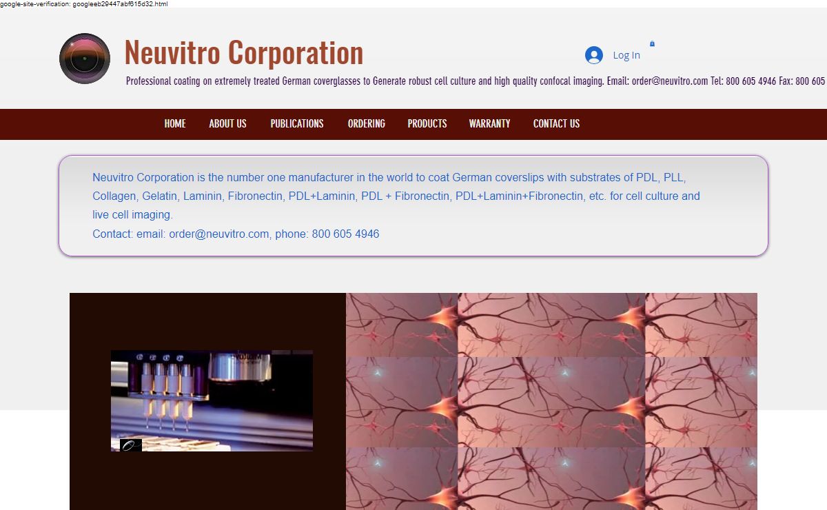 Coverslips | coating | cell culture | Neuvitro Corporation | United States