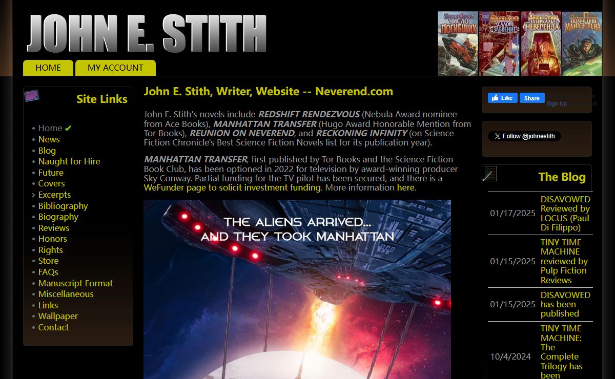 John E. Stith, Writer, Website -- Neverend.com | Neverend.com