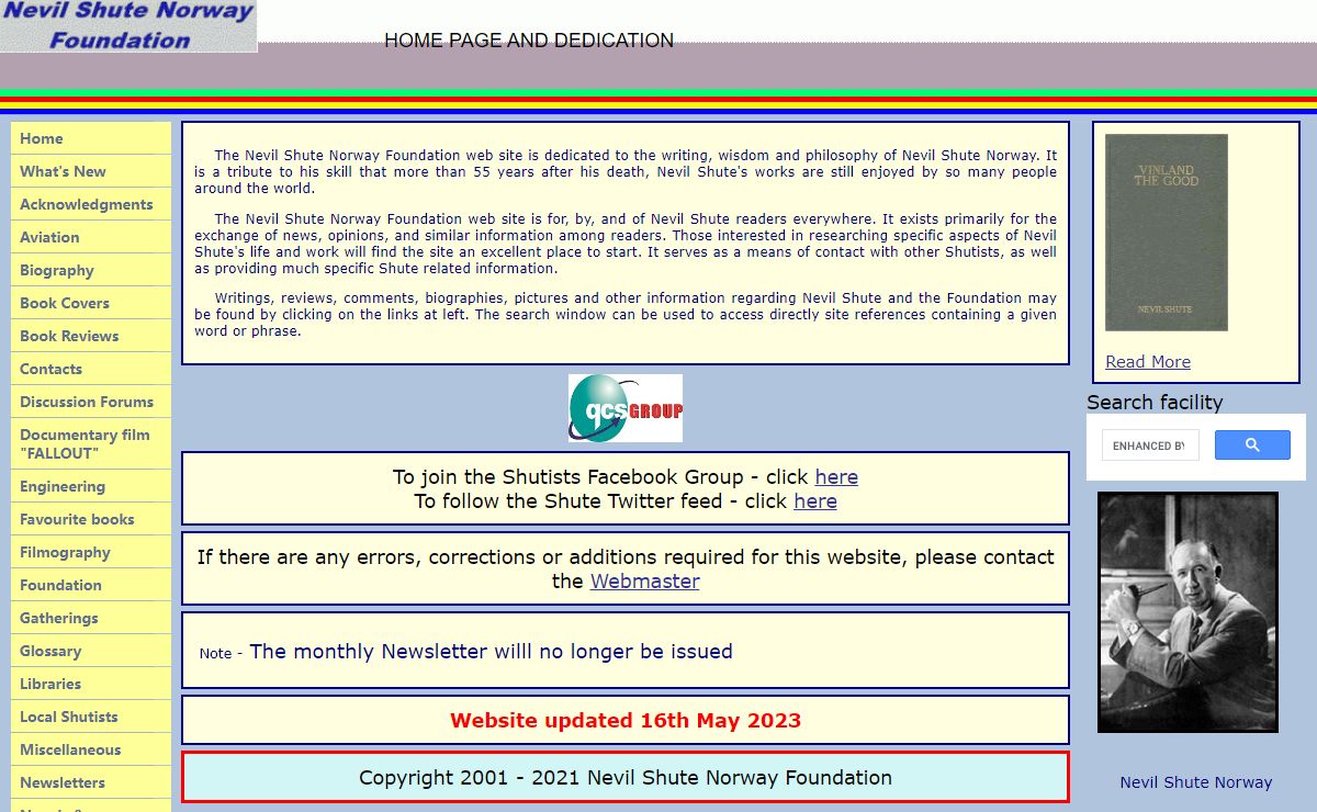 Nevil Shute Norway Foundation Home Page
