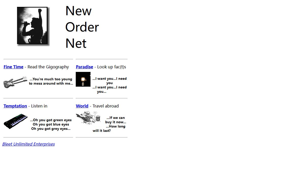 Welcome to New Order Dot Net