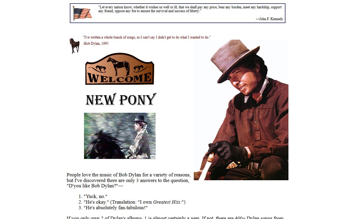 New Pony Home Page