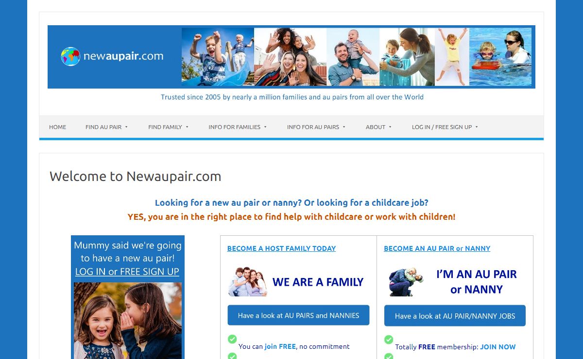 Using our site to find au pair - newaupair.com