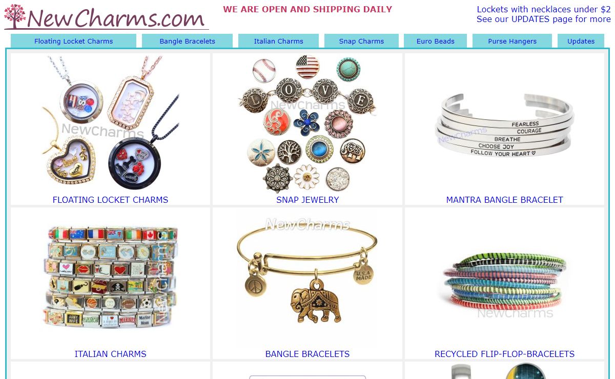 Floating Locket Charms, Italian Charms and Snap Jewelry