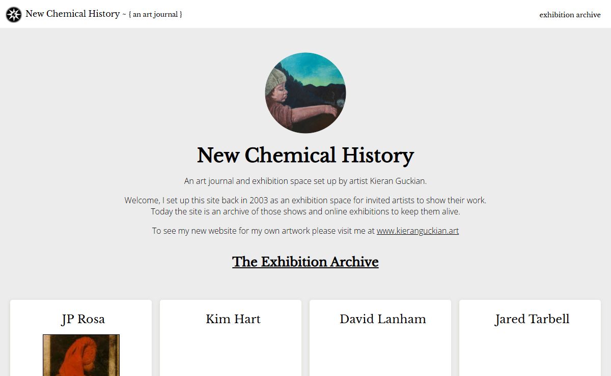 New Chemical History - personal journal