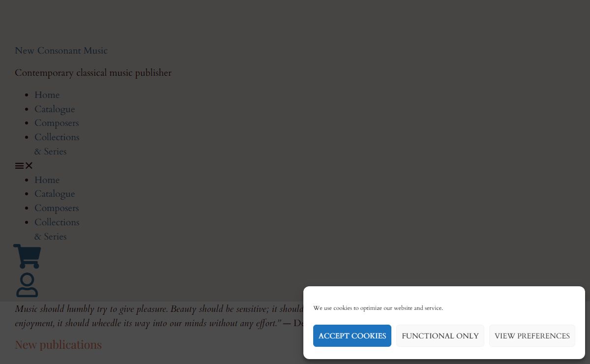 New Consonant Music - Contemporary music publisher