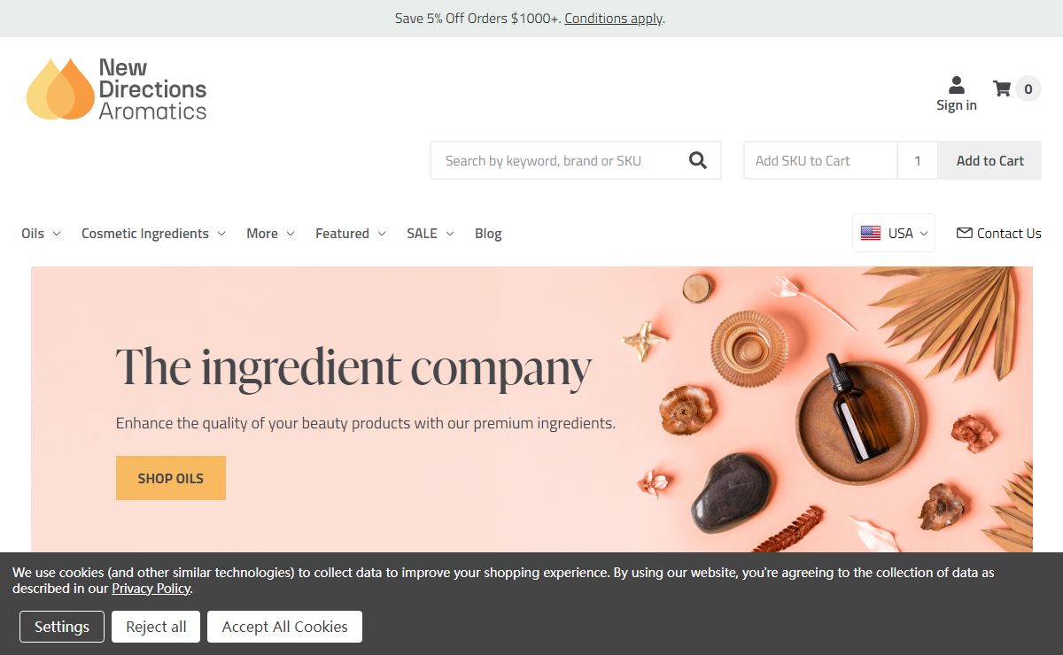 Pure Essential Oils Supplier | New Directions Aromatics