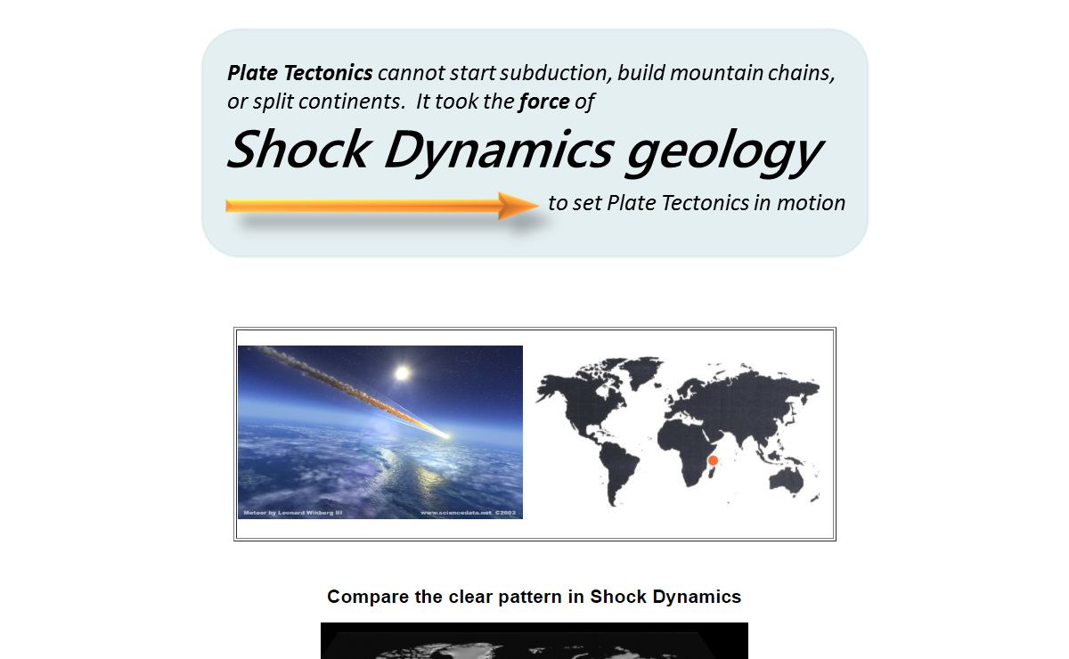 Shock Dynamics set Plate Tectonics in motion