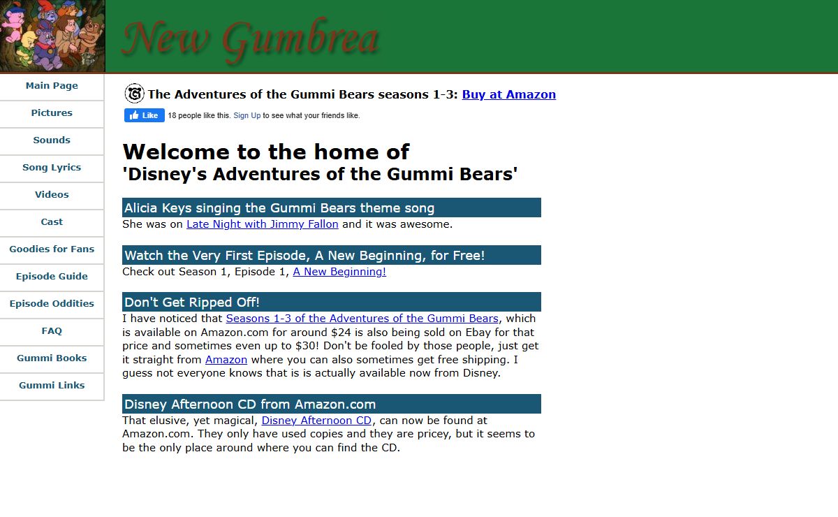 New Gumbrea - Disney's Gummi Bears Main Page (http://www.newgumbrea.com)