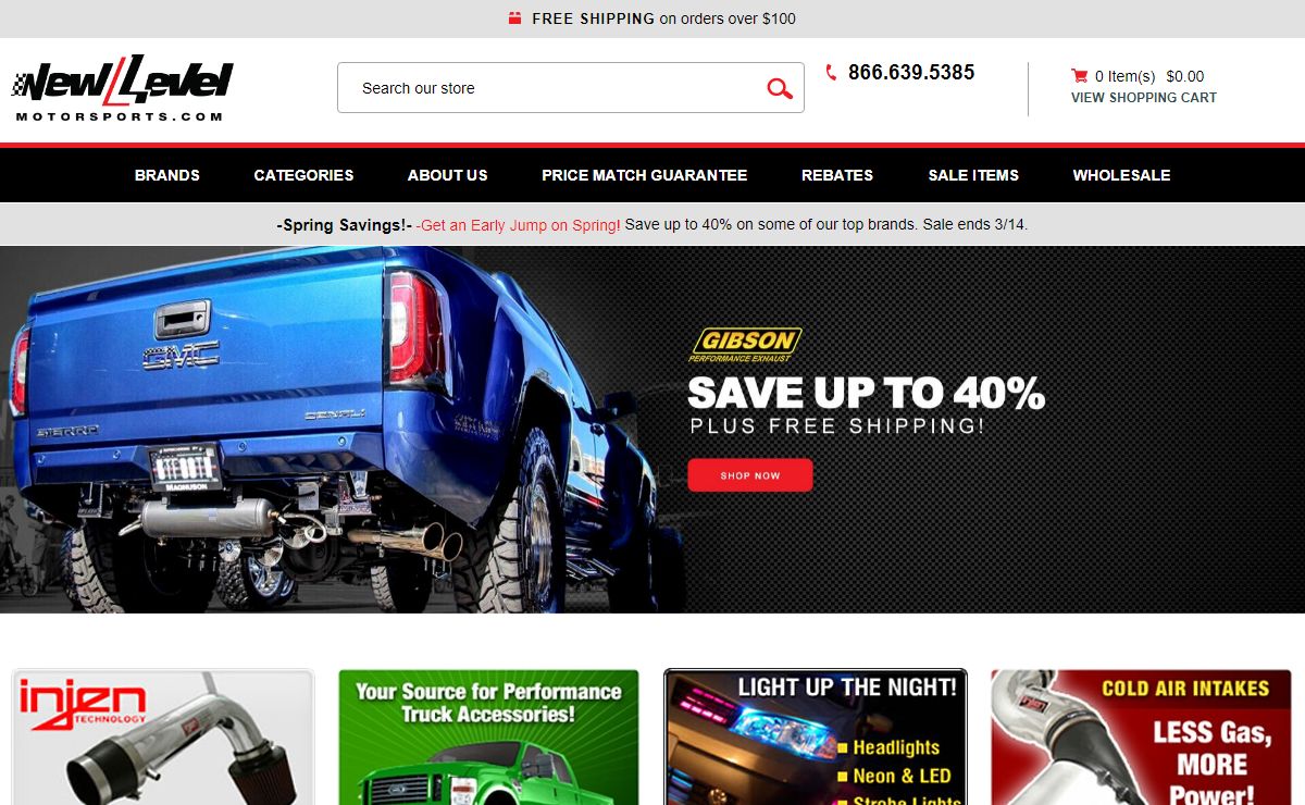 New Level Motor Sports - Car & Truck Accessories, Cold Air Intakes, Flash Tuners, Headers Exhaust & More