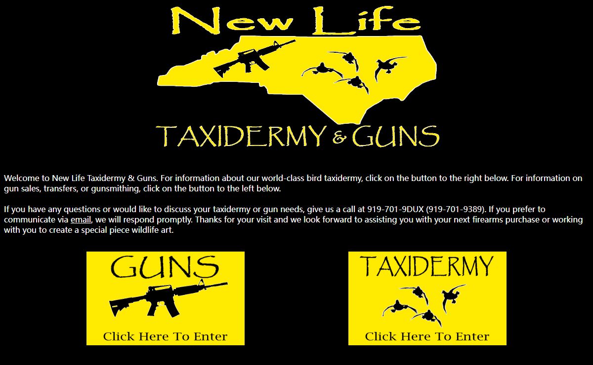 New Life Taxidermy & Guns North Carolina Taxidermist James Parrish & Raleigh NC Gun Shop