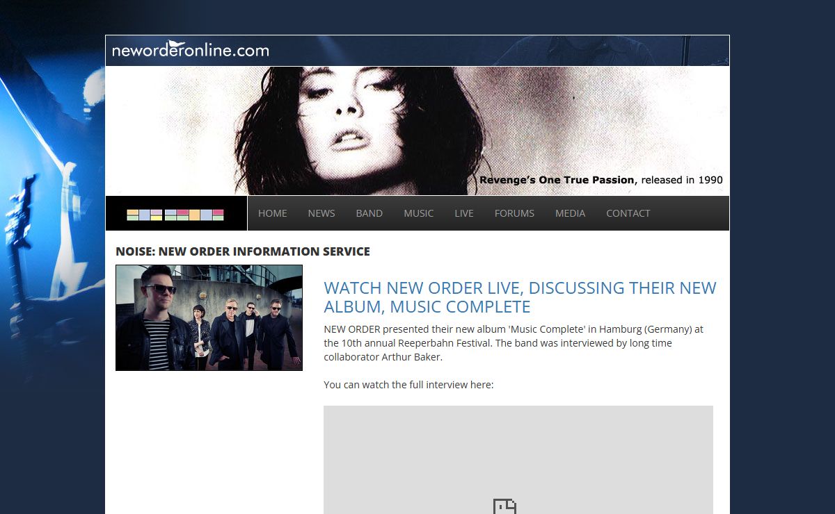 New Order Online - A New Order / Joy Division Web Site