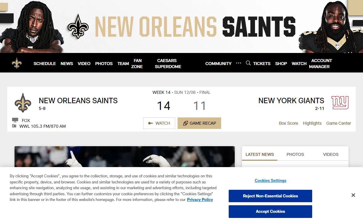 Saints Home | New Orleans Saints | NewOrleansSaints.com