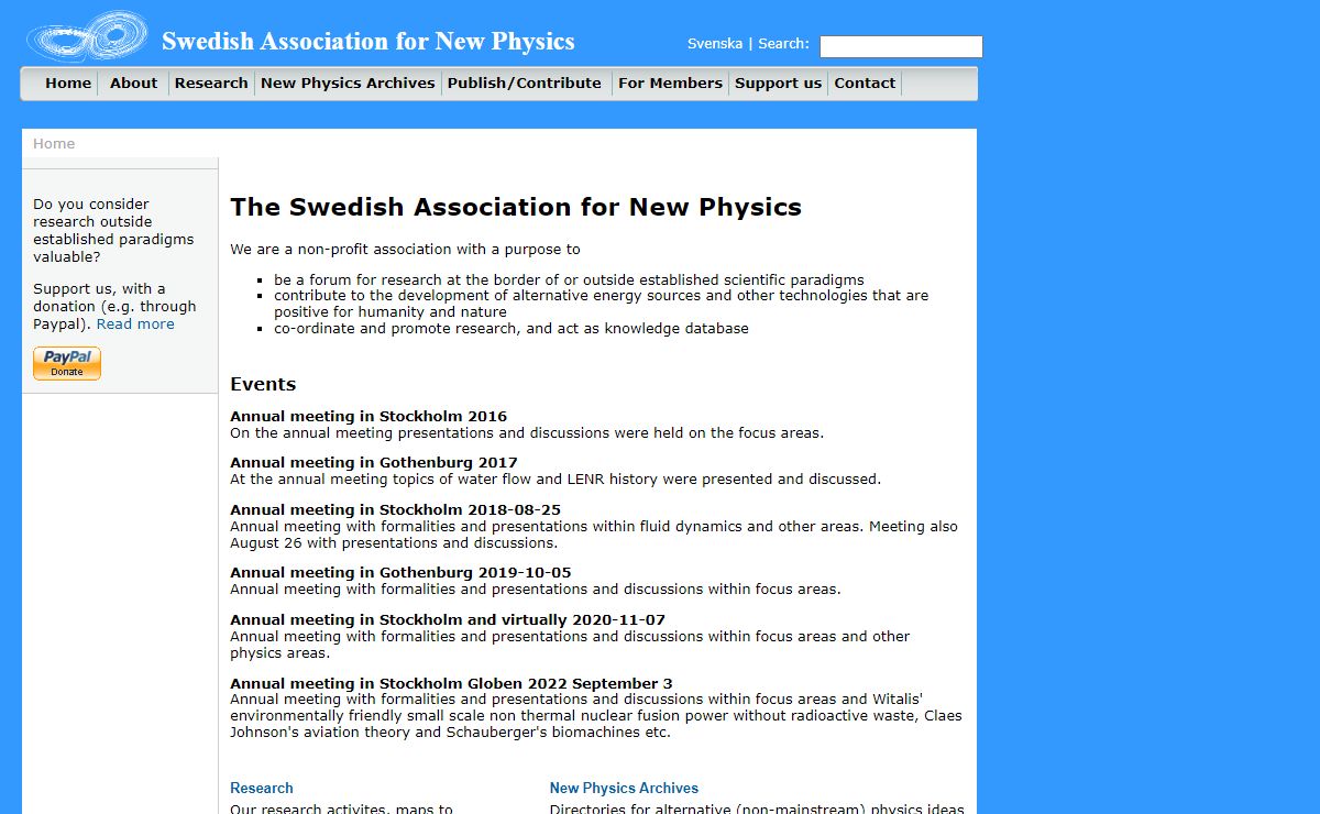 Swedish Association for New Physics