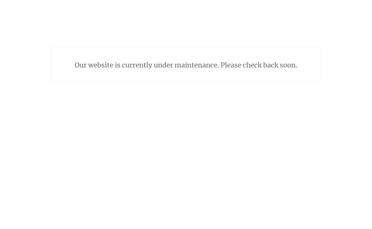 Our website is undergoing maintenance. Please check back soon.