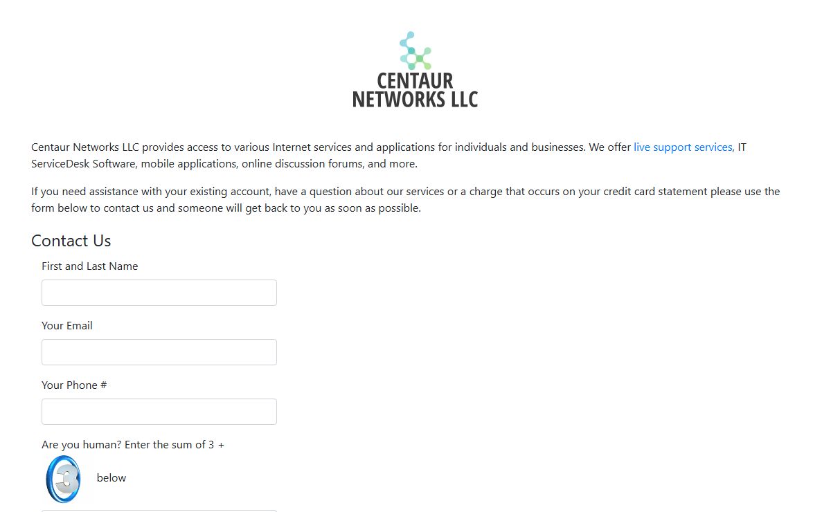 Centaur Networks LLC - Online Applications for Individual & Business Use
