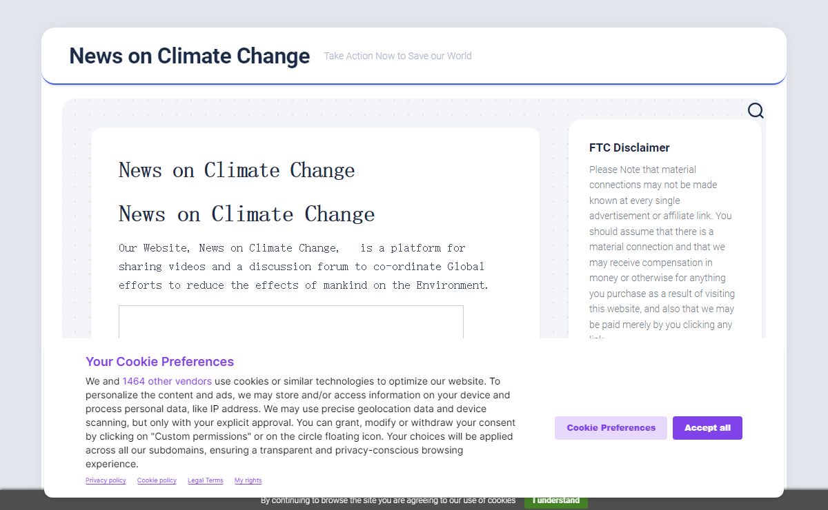News on Climate Change - Our Goal is a Greener Future