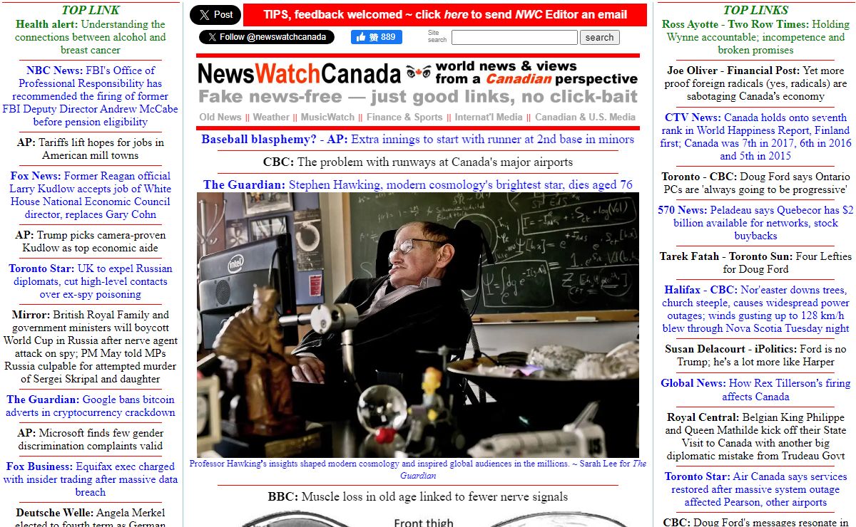 NewsWatchCanada.ca ~ Canadian & world breaking news and worthy comment updated 24/7...