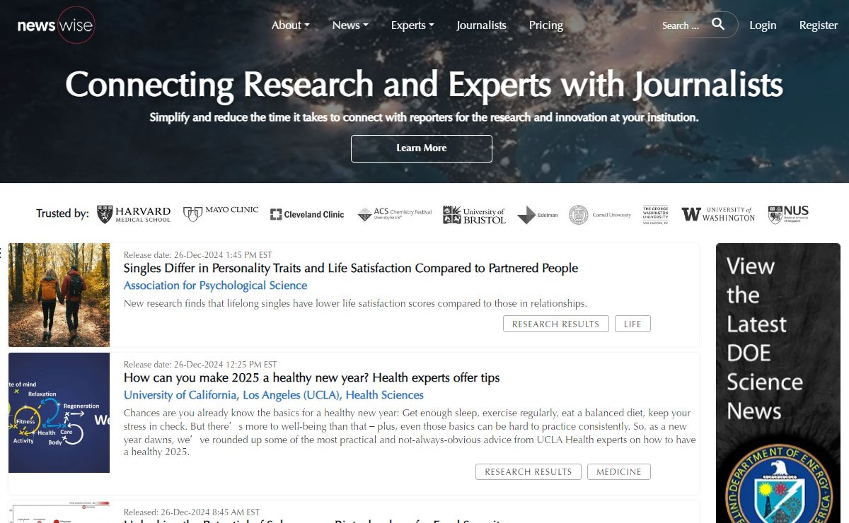 Newswise | Leading Source of Research News