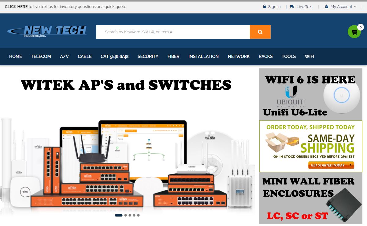 Fiber Optic | Category 6 | Ships the Same Day | Florida Stock