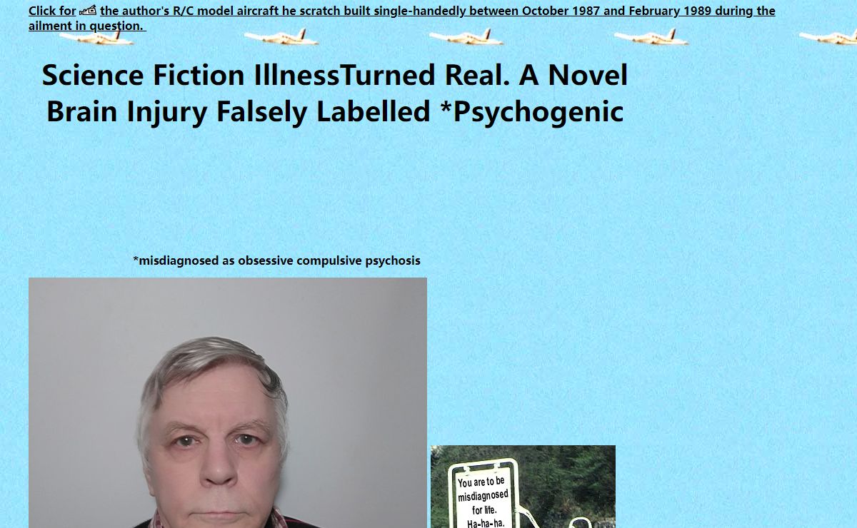 My Novel Brain Damage Misdiagnosed as Psychiatric Iillness.