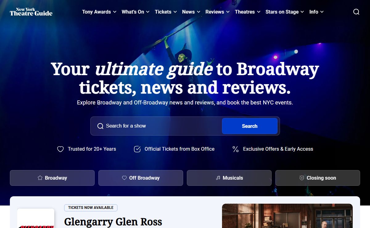New York Theatre Guide - New York Musicals & Plays