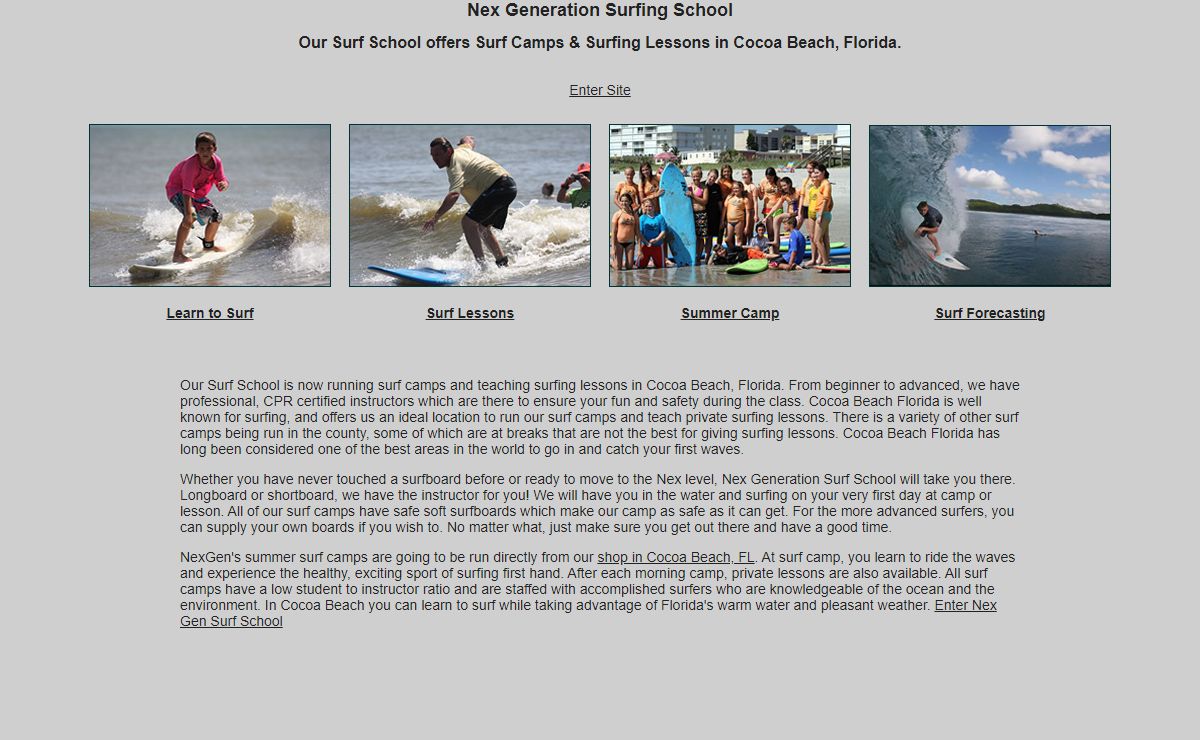 NexGen Surf School offers Surf Camps and Surfing Lessons in Cocoa Beach, Florida