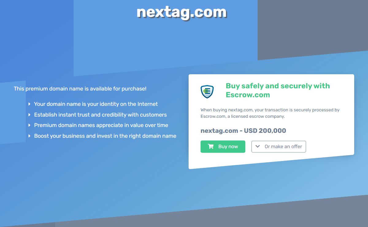 nextag.com domain name is for sale. Inquire now.