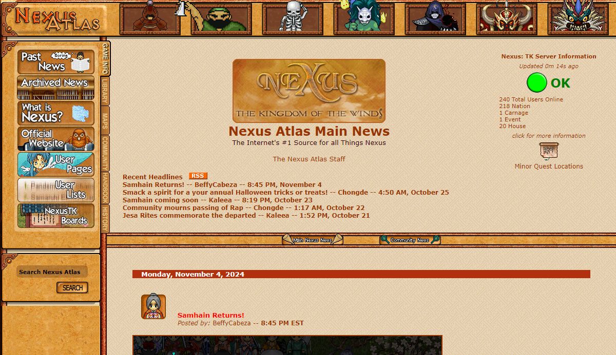 Nexus Atlas - NexusTK's #1 Source for Information
