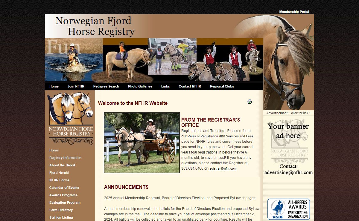 The Norwegian Fjord Horse Registry