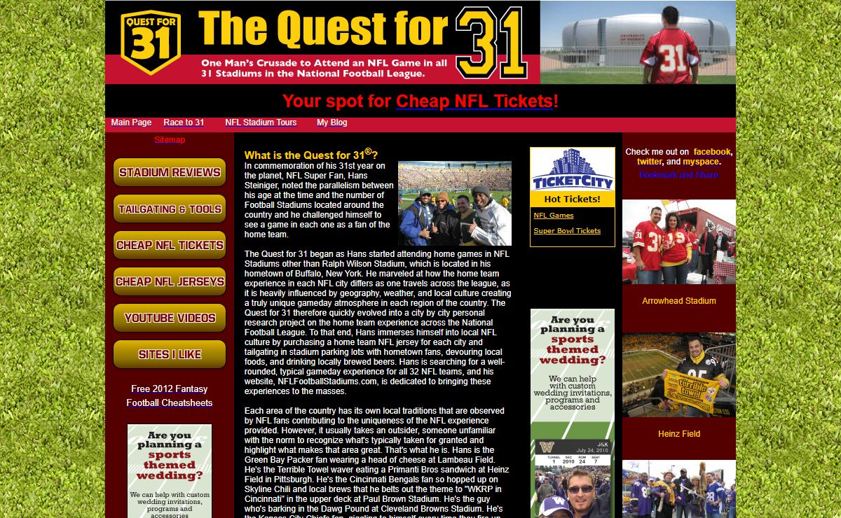 NFL Football Stadiums - Quest for 31