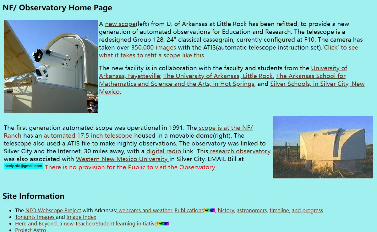 NF/ Observatory Home Page