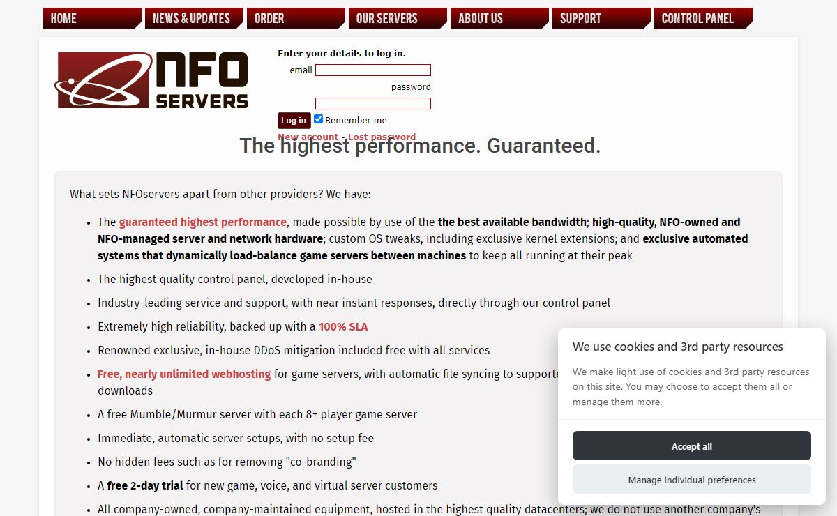NFOservers Server Rentals :: Home :: NFOservers