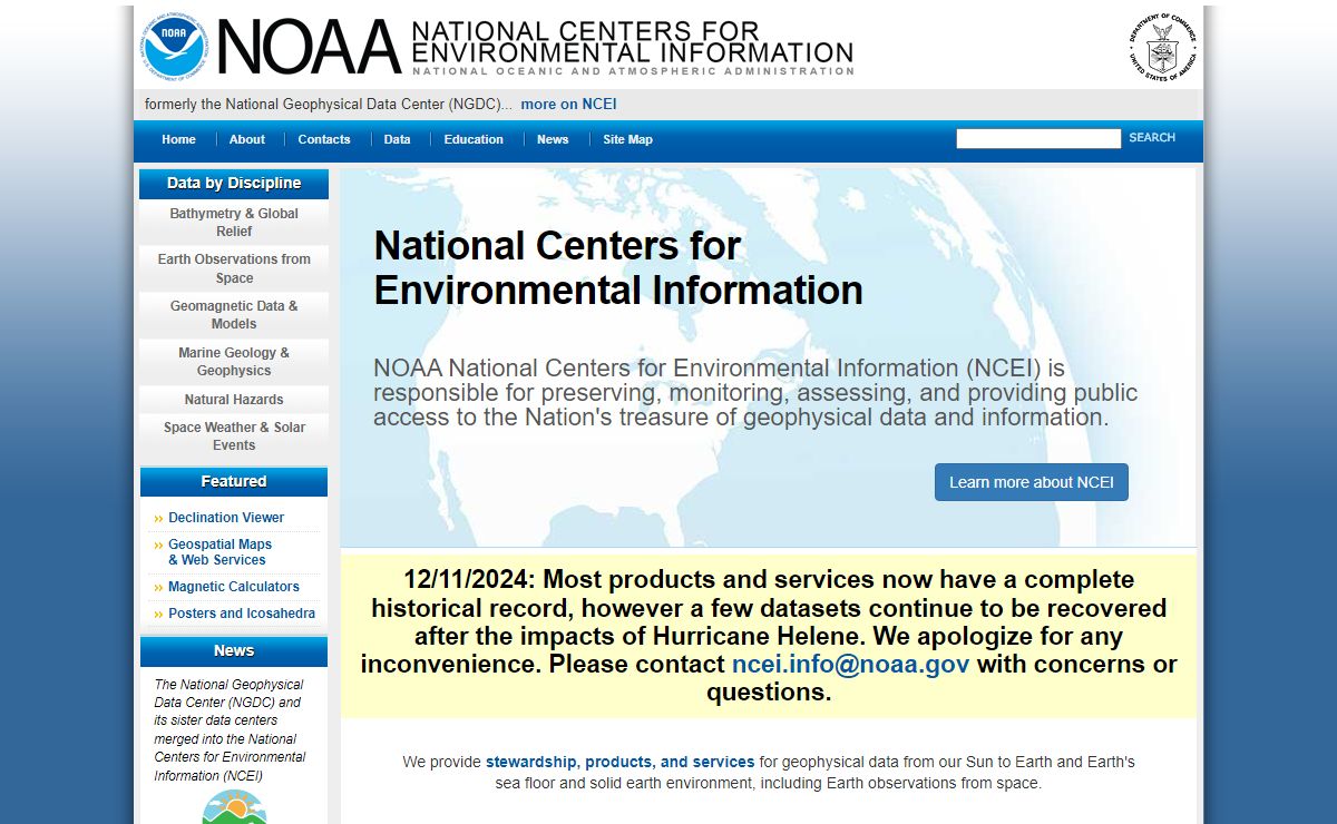 NOAA National Centers for Environmental Information (NCEI)