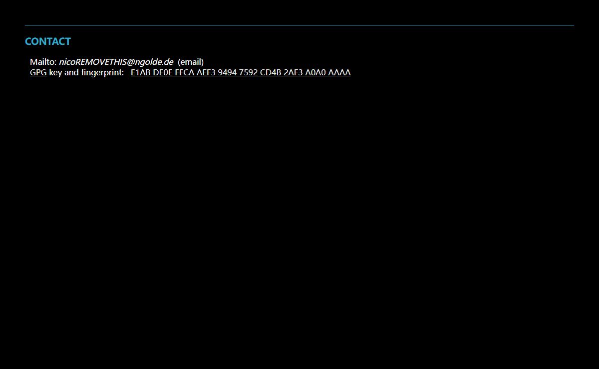 Nico Golde's Homepage