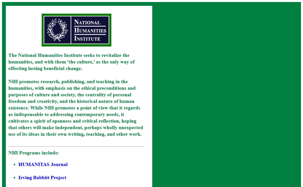 National Humanities Institute