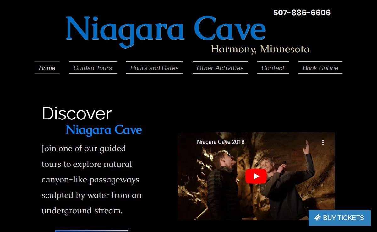 Niagara Cave | Tours | 29842 County Road 30, Harmony, MN, USA | underground waterfall | Things to Do | fun adventure | outdoor activities |