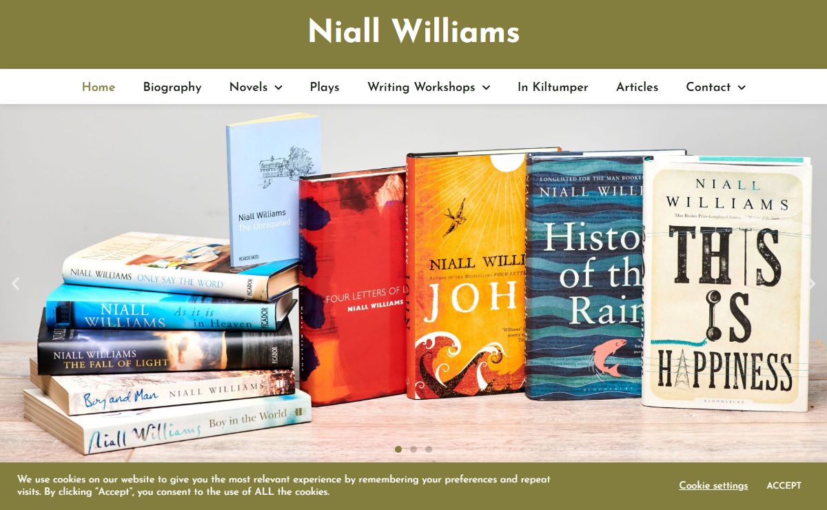 Home - Niall Williams is an Irish writer. Born in Dublin in 1958.