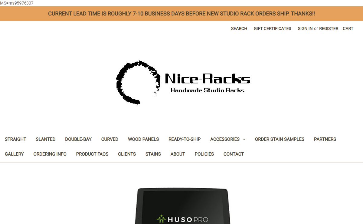 Nice-Racks Studio Racks - Affordable, attractive, custom, handmade recording studio equipment rack furniture and accessories for home and pro studios.