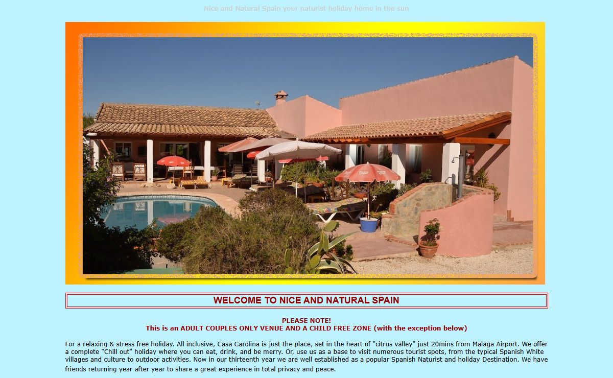 Nice and natural your naturist home in the Spanish sun