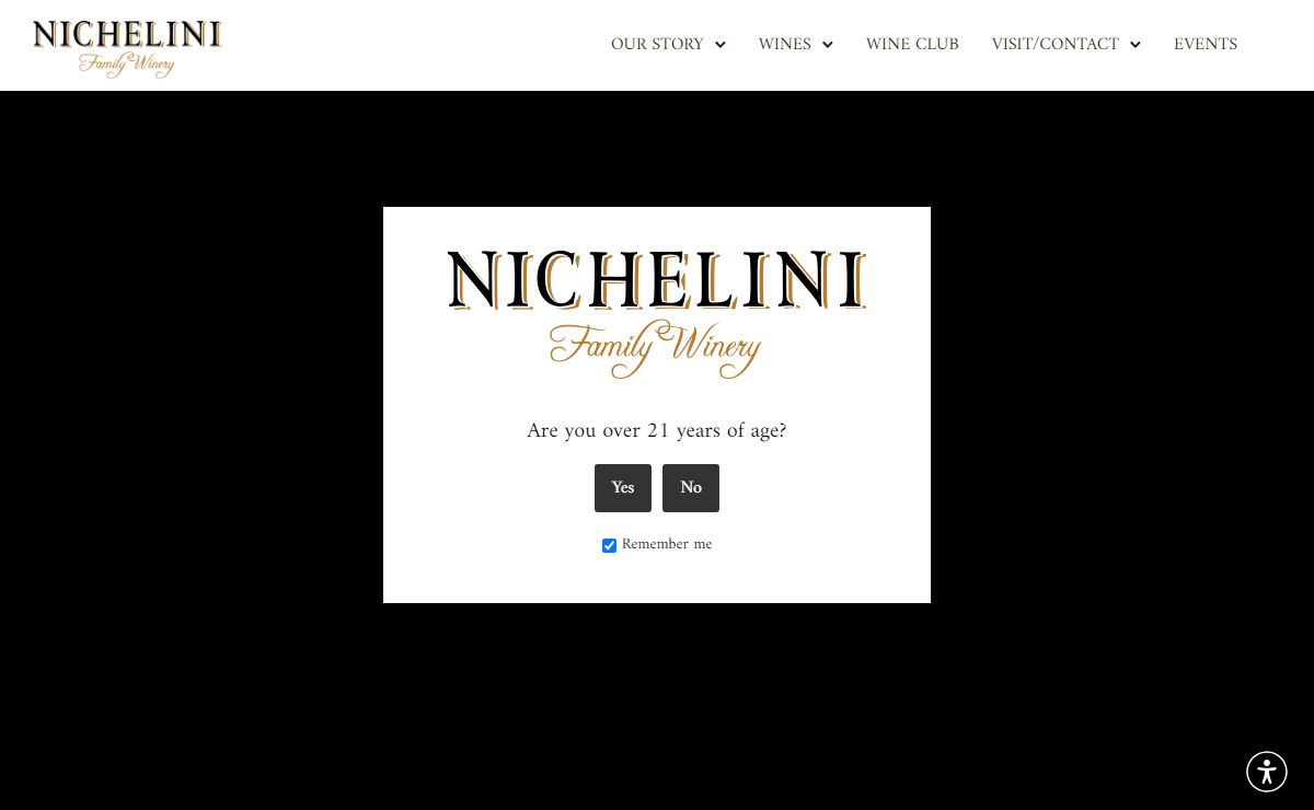 Age Verification - Nichelini Family Winery
