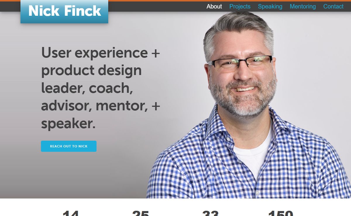 Nick Finck - User experience + product design coach, advisor, mentor + speaker.