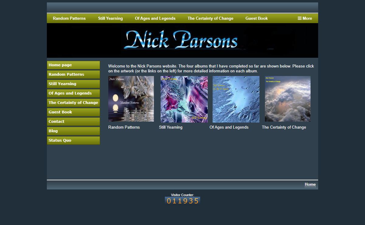 Nick Parsons Home Page