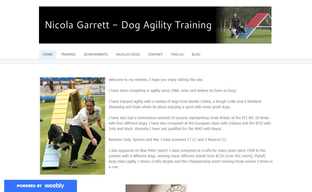 Nicola Garrett - Dog Agility Training - Nicola Garrett - Dog Agility Training - Home Page