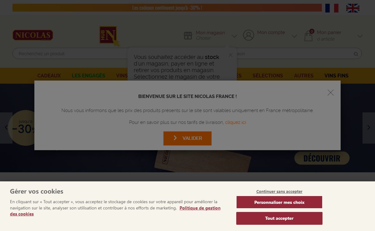 Nicolas : Achat Vin, Caviste en Ligne, Vente champagne