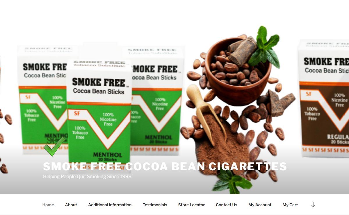 Smoke Free USA Nicotine Free Cigarettes - Smoke Free Cocoa Bean Cigarettes