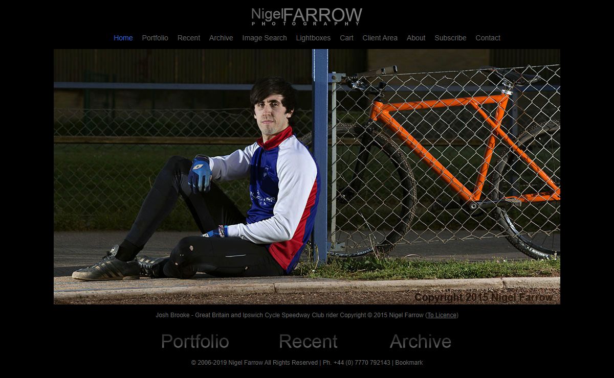 Sports photographer Nigel Farrow