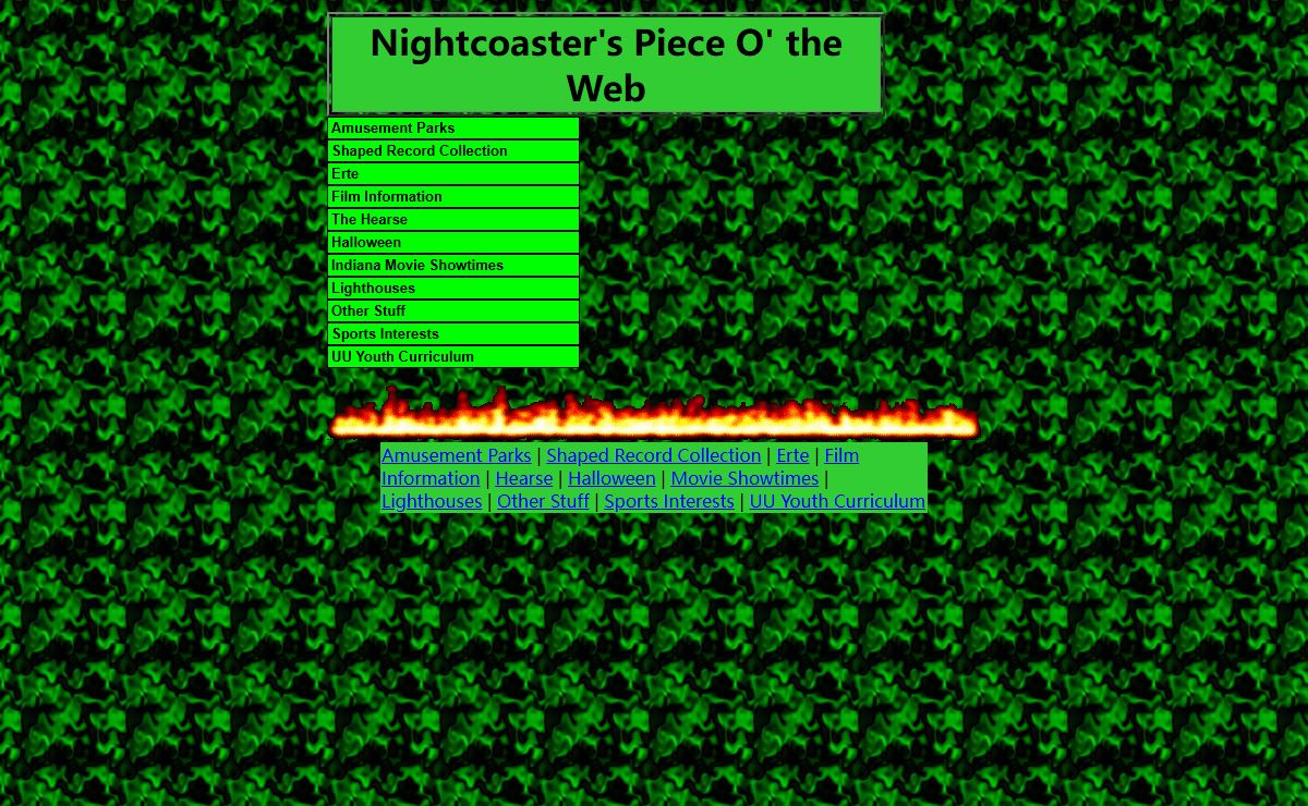 Nightcoaster's Piece O' the Web
