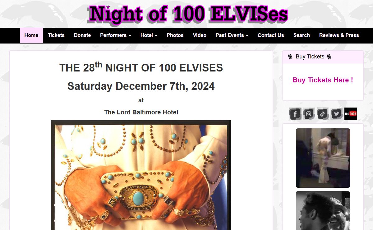 Home - Night of 100 ELVISes