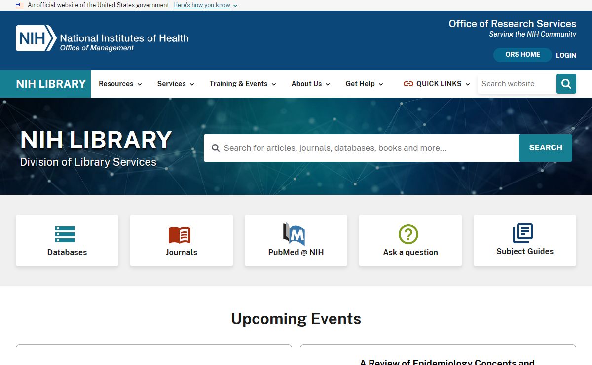 NIH LIBRARY | NIH Library