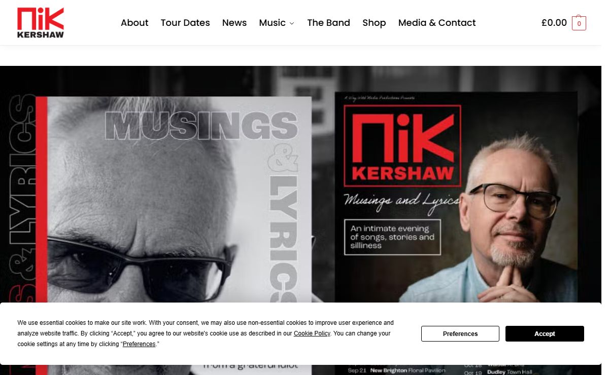 The Official Nik Kershaw Website